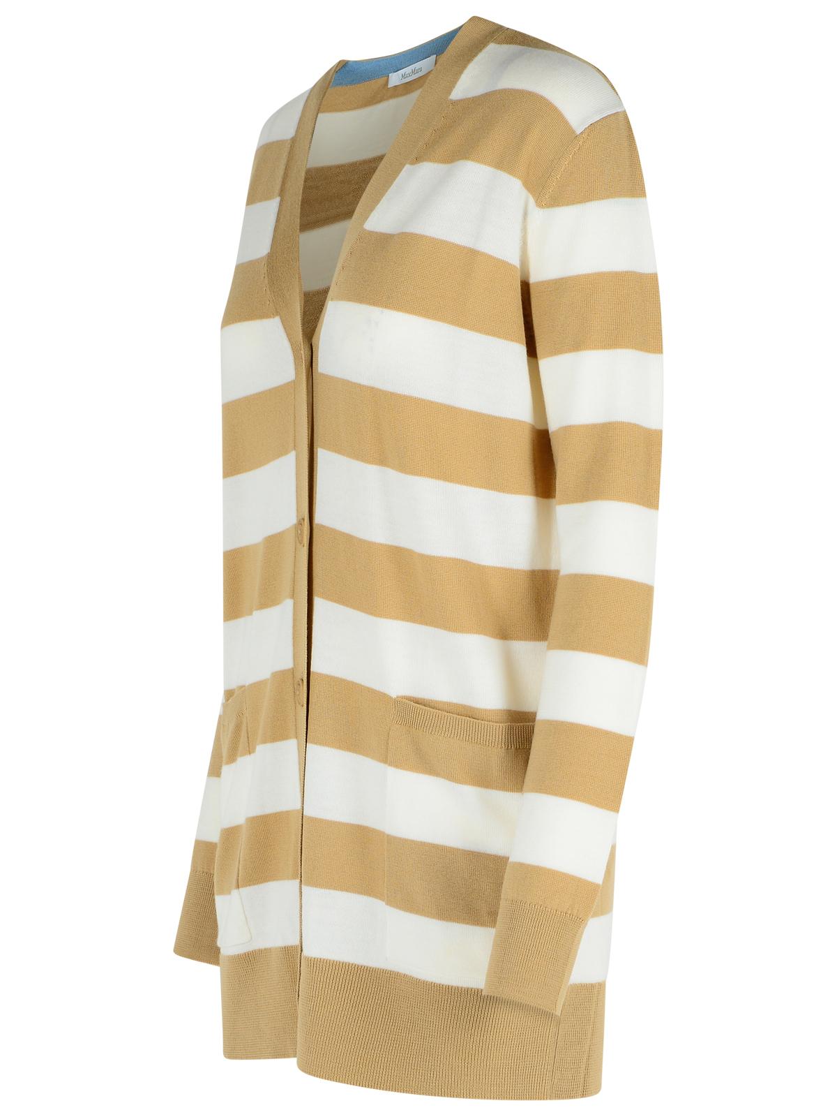 Max Mara 'Fiemme' Virgin Wool Sand Cardigan Women
