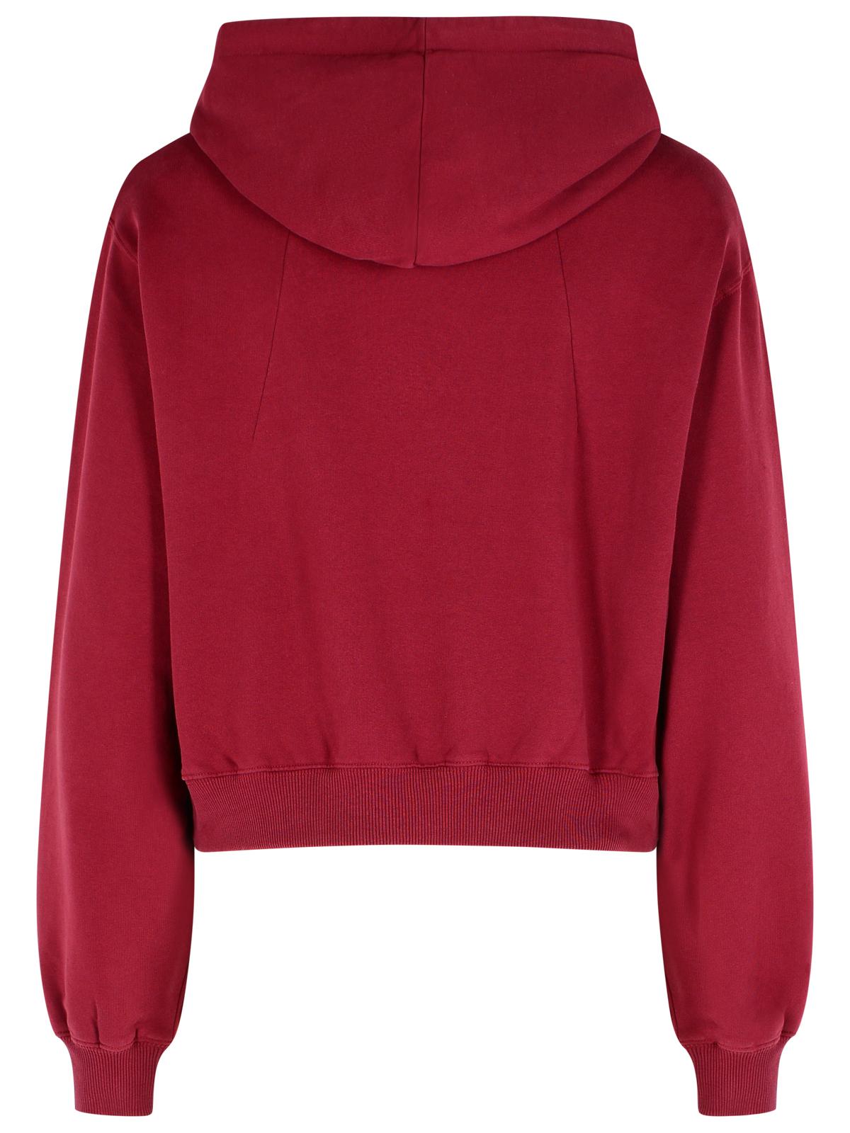 Rotate Burgundy Cotton Sweatshirt Women