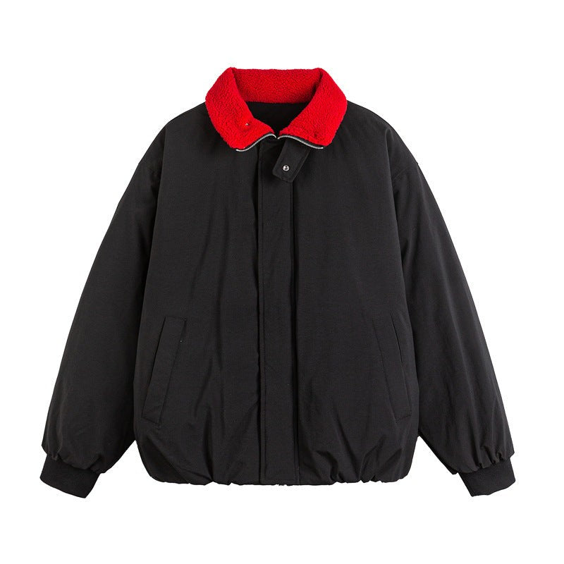 Premium Sheepskin Collar Winter Jacket