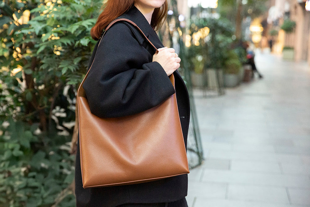 Stella Leather Women’s Tote Bag – Genuine Leather Shoulder Bag for Everyday Elegance | Minimal & Handcrafted