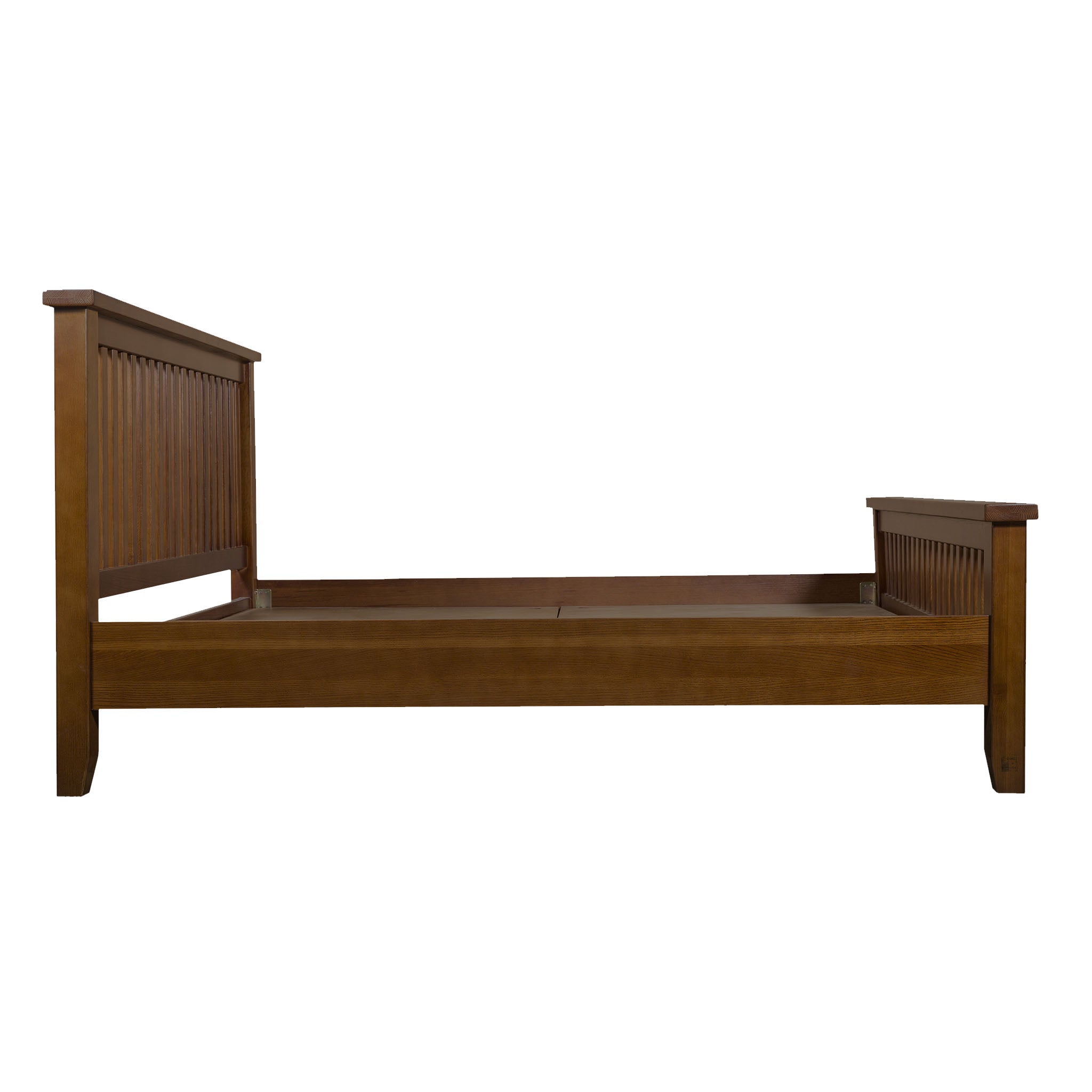Mission Quarter Sawn Oak Slat Bed - Walnut