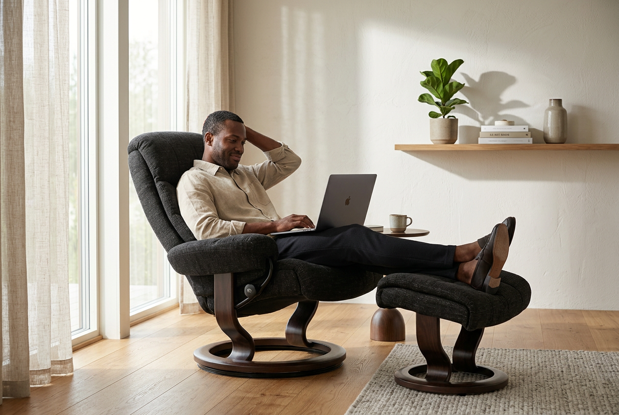 Oslo Euro Recliner w/ Ottoman