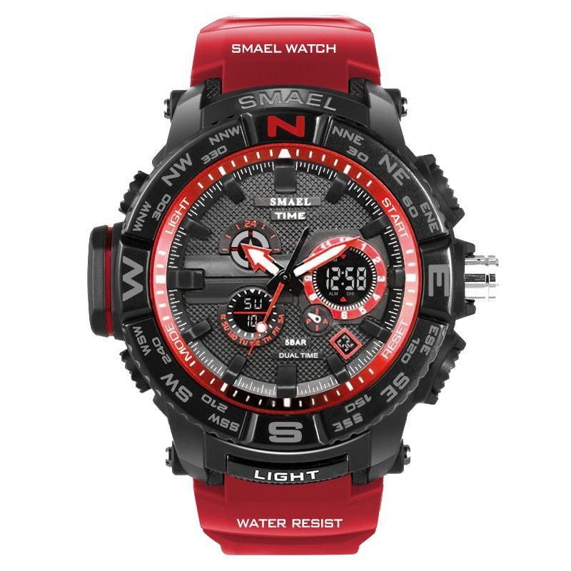New Luxury Sport Watch With Dual Display LED Digital Analog Electronic Quartz Display and Waterproof 30M protection
