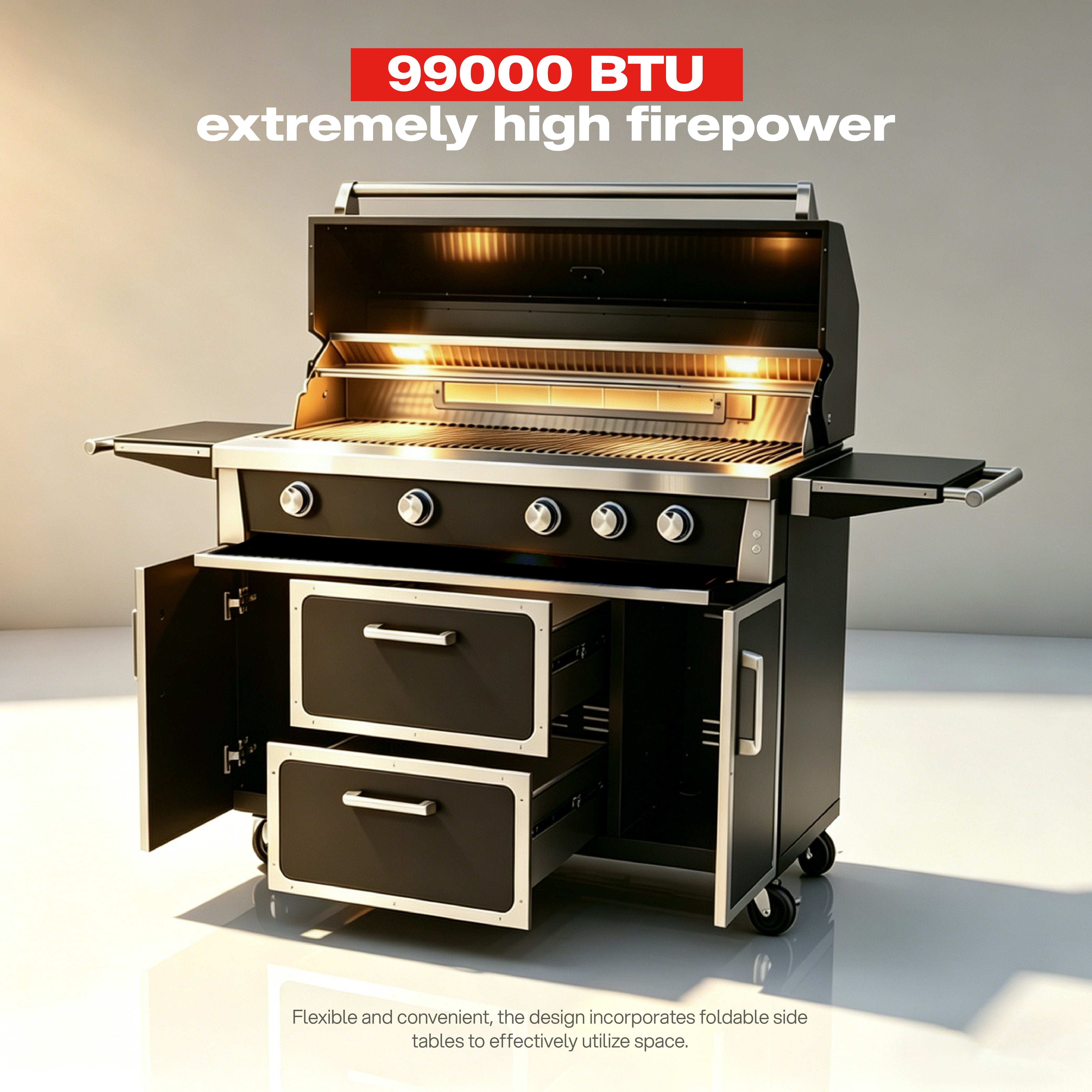 Navratil 49'' Stainless Steel Grill