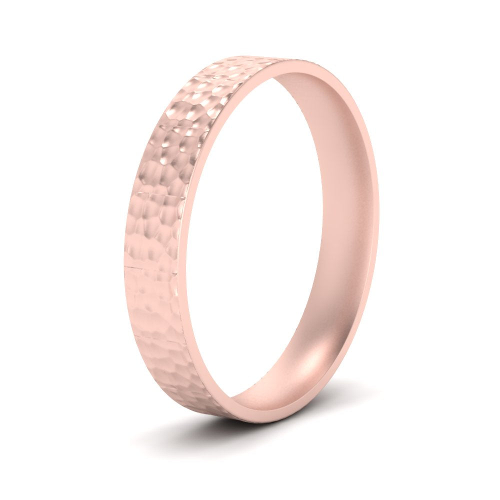 Hammered Finish Mens Wedding Band