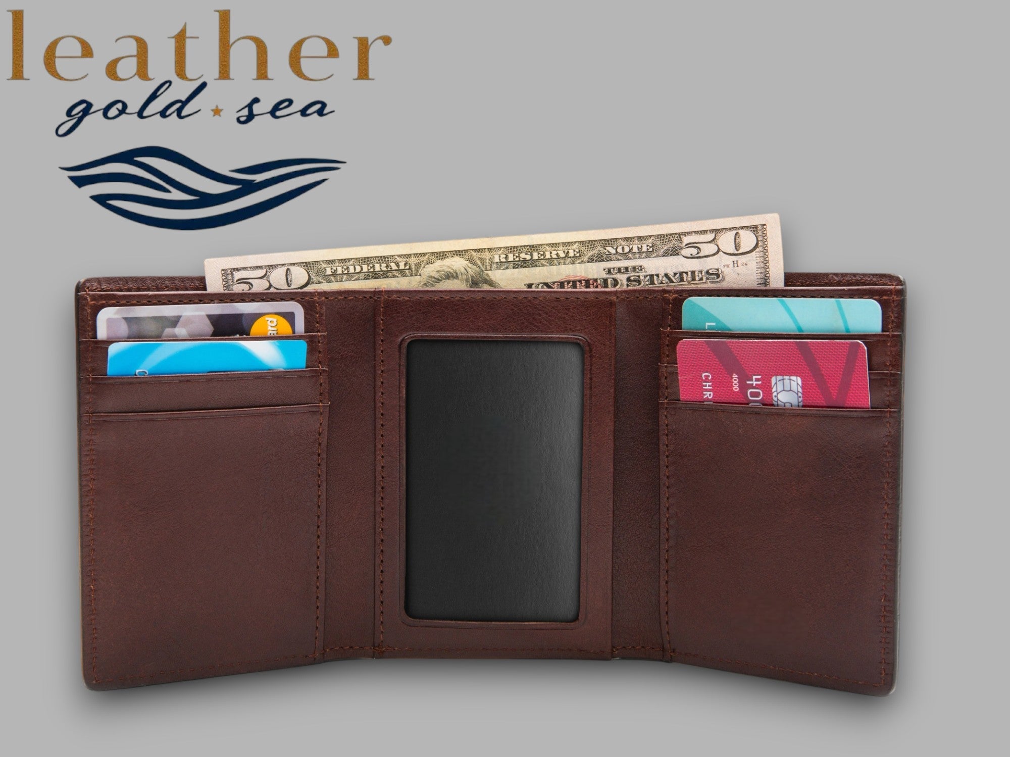 Slim Wallets for Men – Dark Brown | made in usa