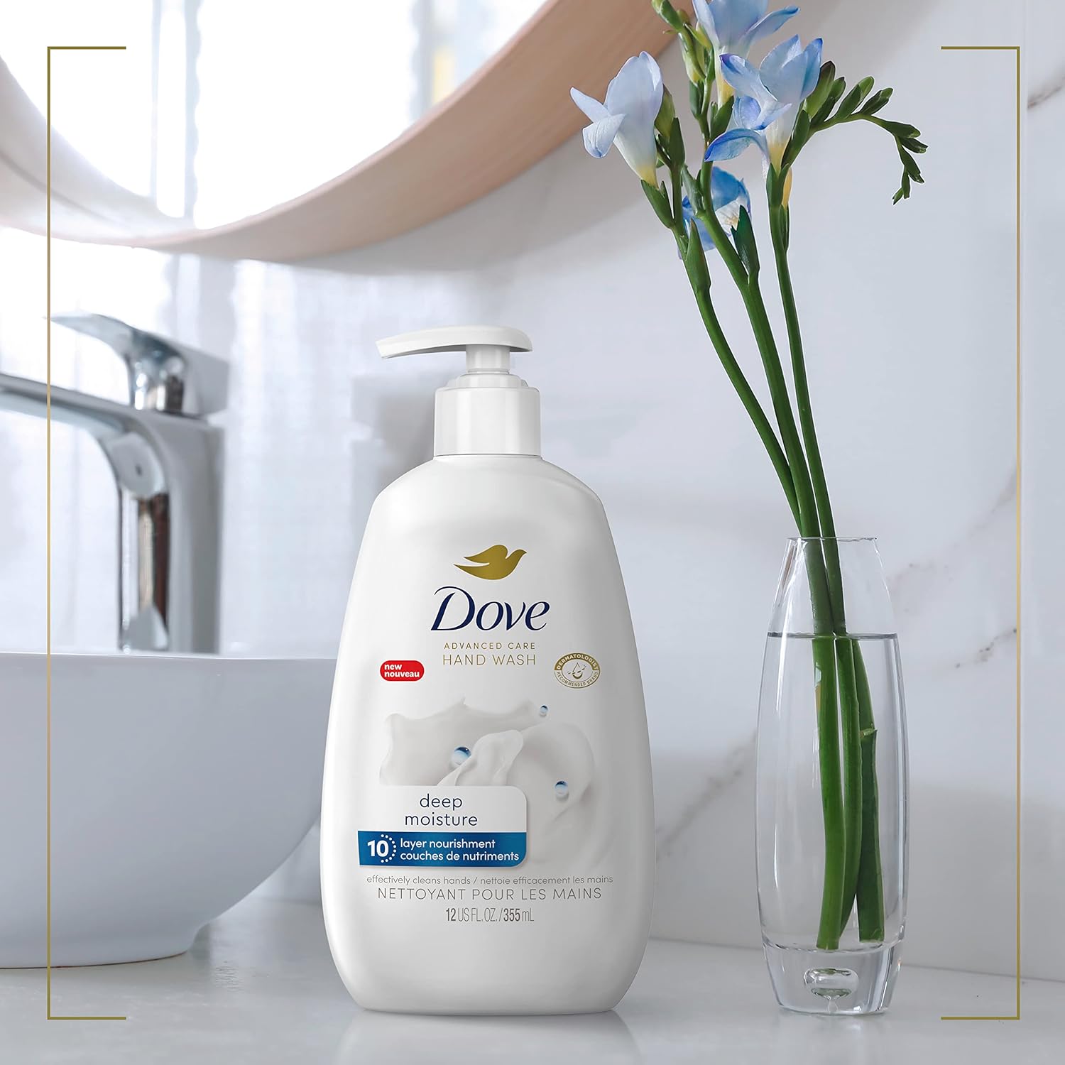 Dove Advanced Care Deep Moisture Hand Wash — 12 fl oz, Pack of 4