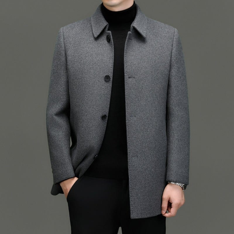 Detachable-lining Casual Wool Coat