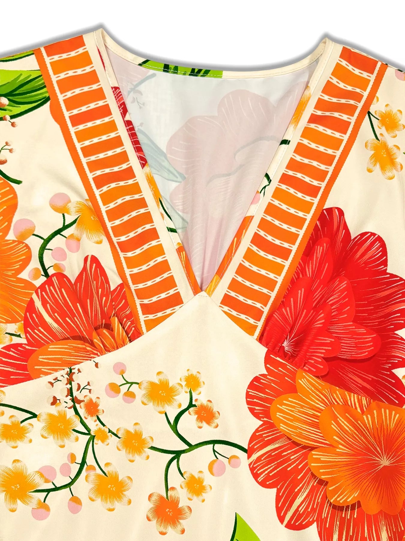 Floral Print V-Neck Maxi Dress