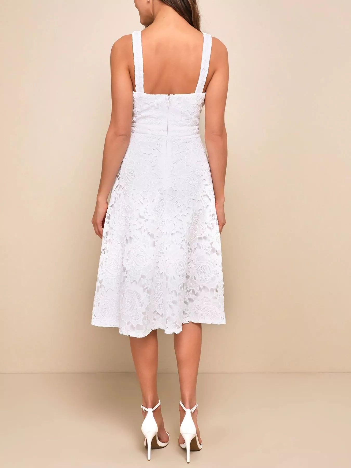 Lace A-Line Midi Dress