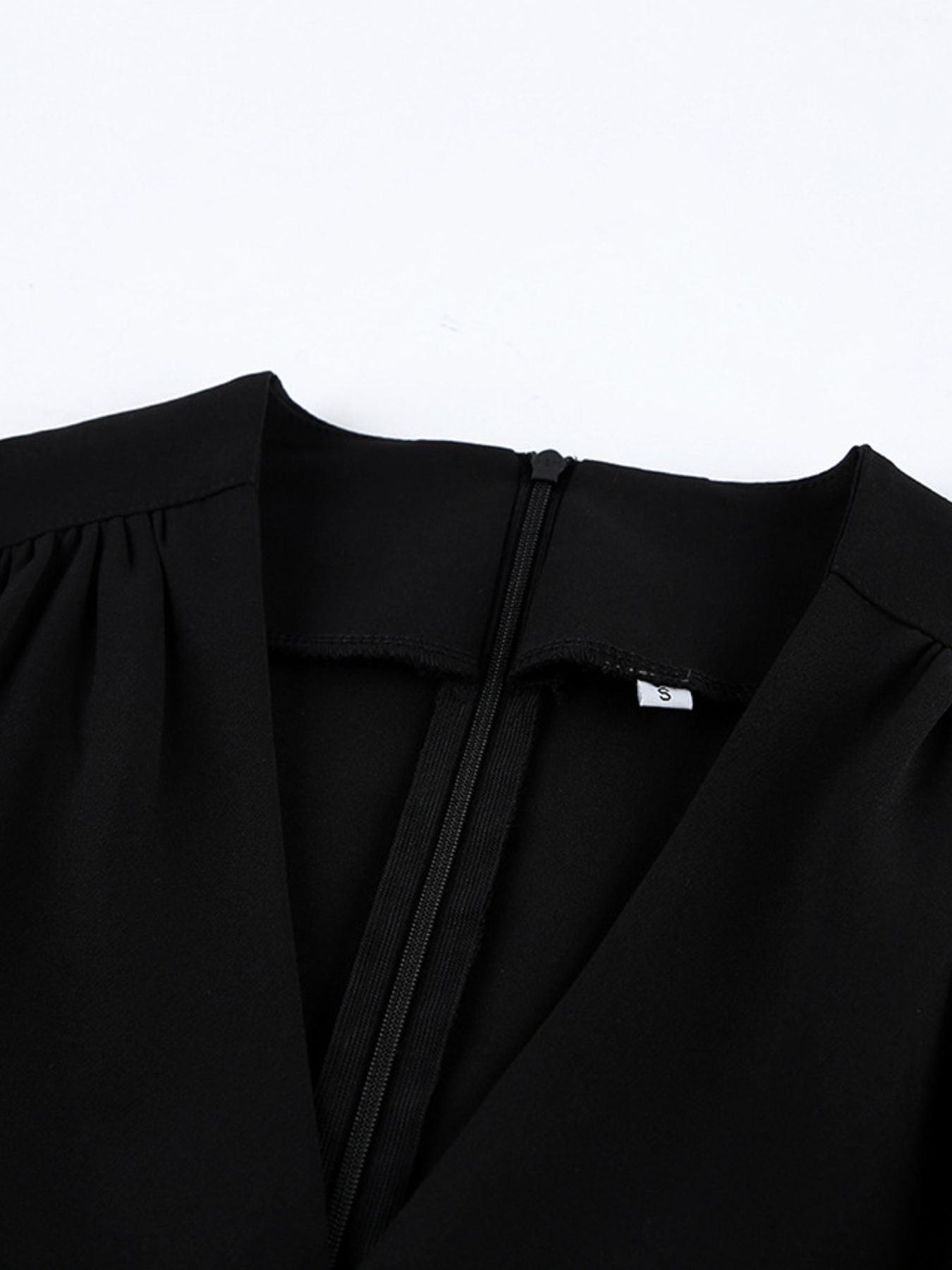 Ruched Surplice Long Sleeve Dress
