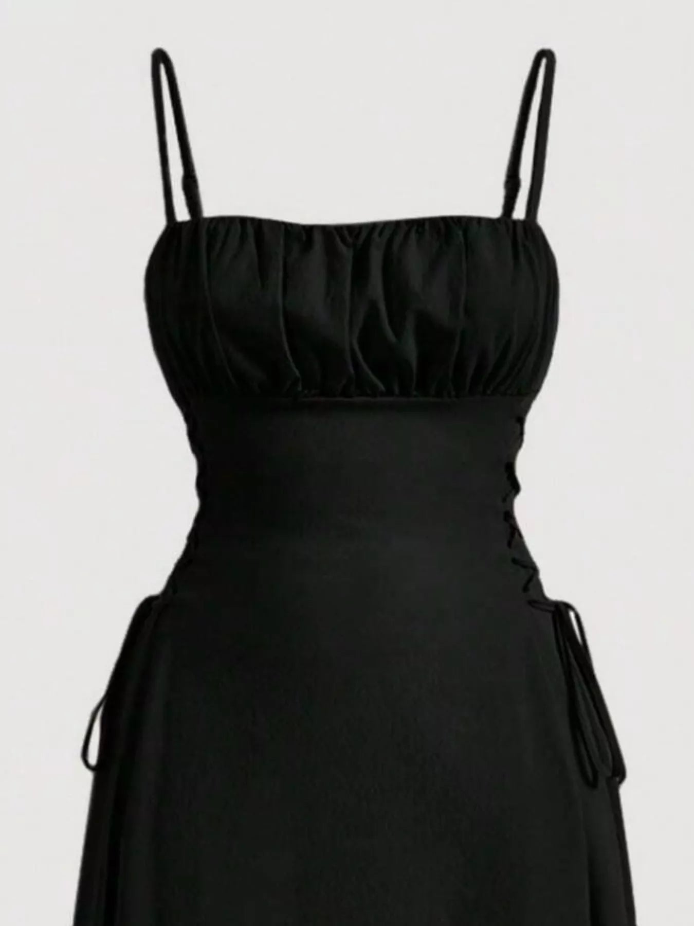 Lace-Up Side A-Line Cami Dress