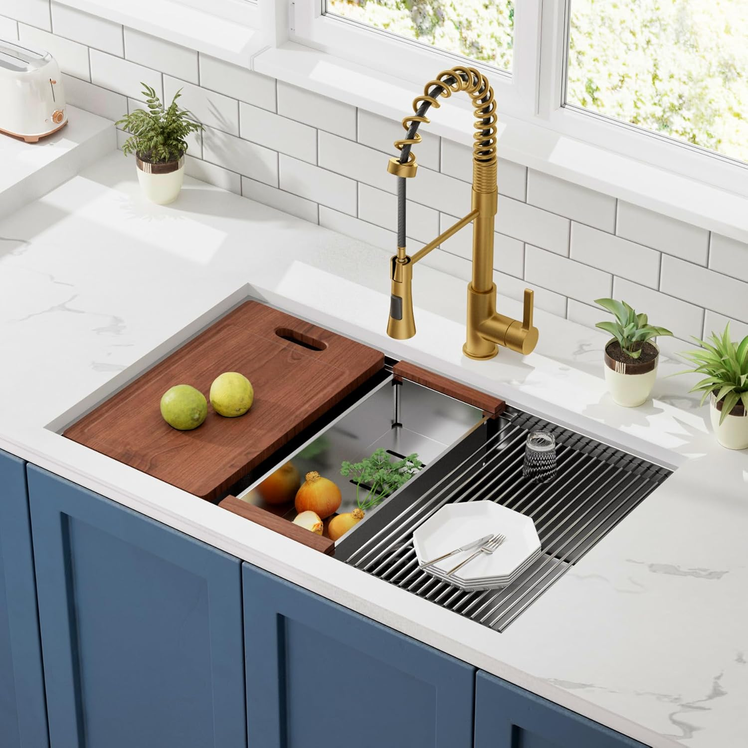 32 x 18 Inch Undermount Workstation Sink