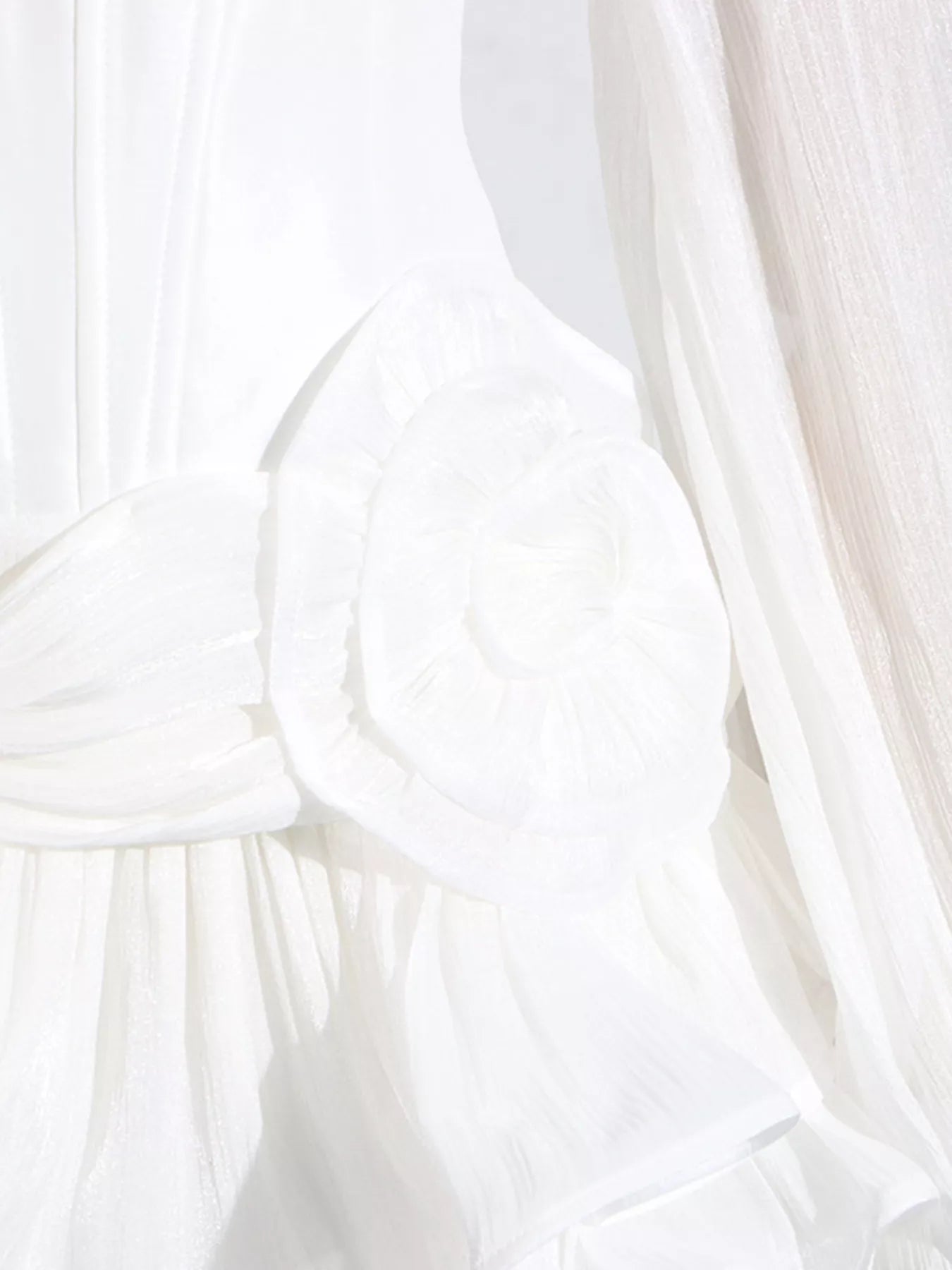 Ruffle Balloon Sleeve Mini Dress