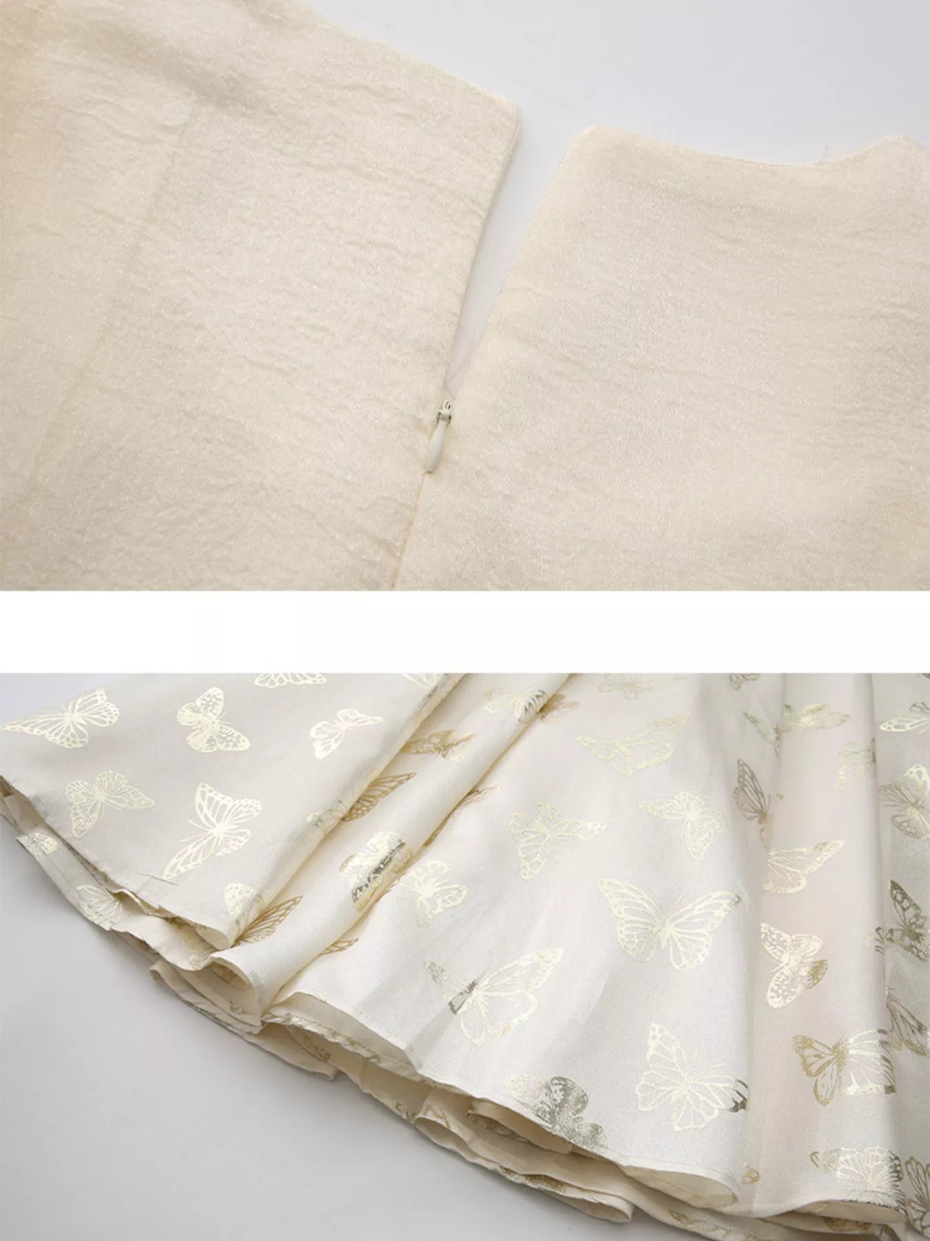 Butterfly Print Puff Sleeve Dress