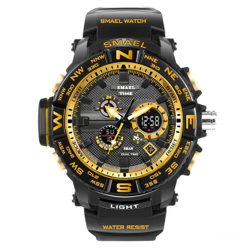 New Luxury Sport Watch With Dual Display LED Digital Analog Electronic Quartz Display and Waterproof 30M protection