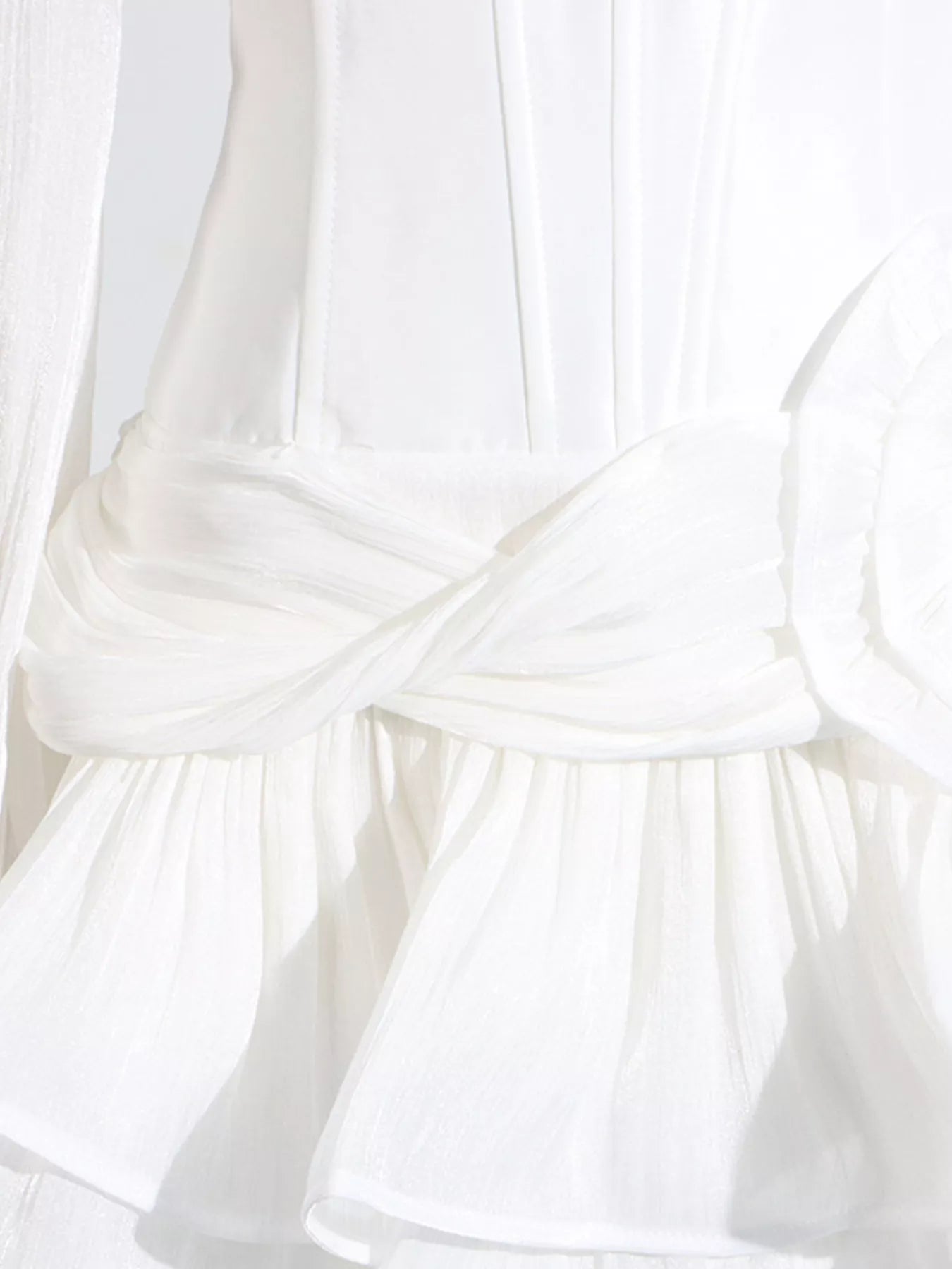 Ruffle Balloon Sleeve Mini Dress