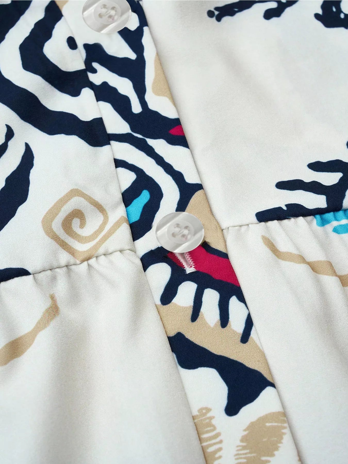 Bohemian Print Tiered Mini Dress