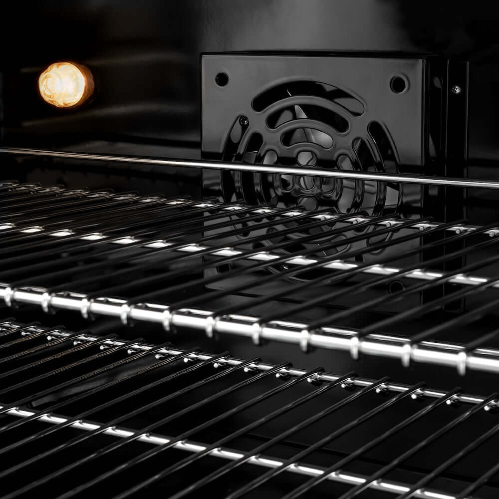 ZLINE 36" Select Gas Range Convection Gas Oven Black Stainless Steel Gold HGRBZ-36-G