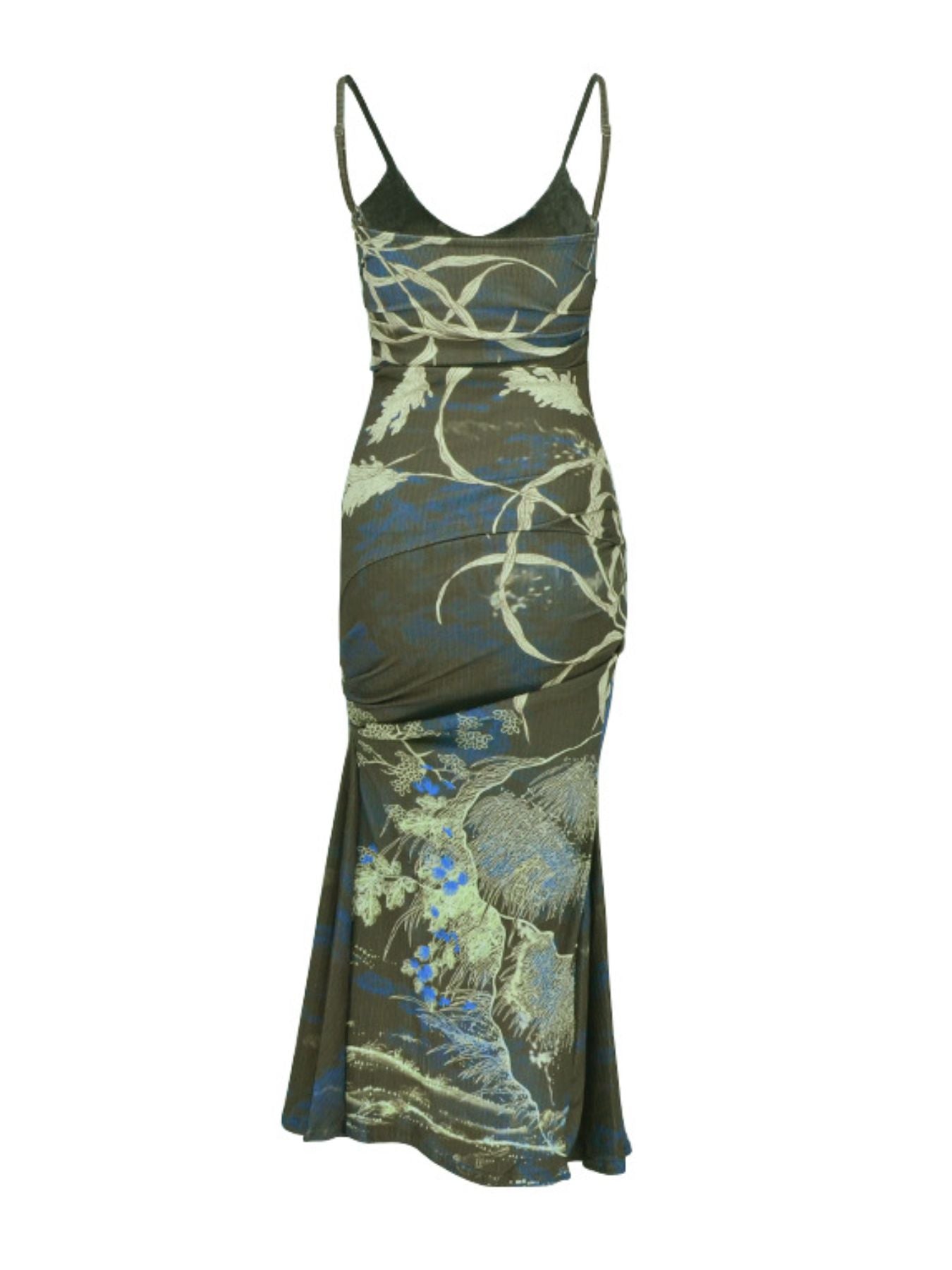 Printed Spaghetti Strap Maxi Dress