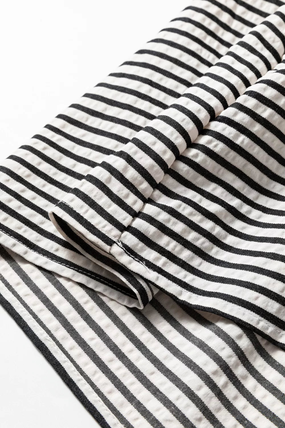 Striped Ruffle Sleeve Tiered Midi Dress