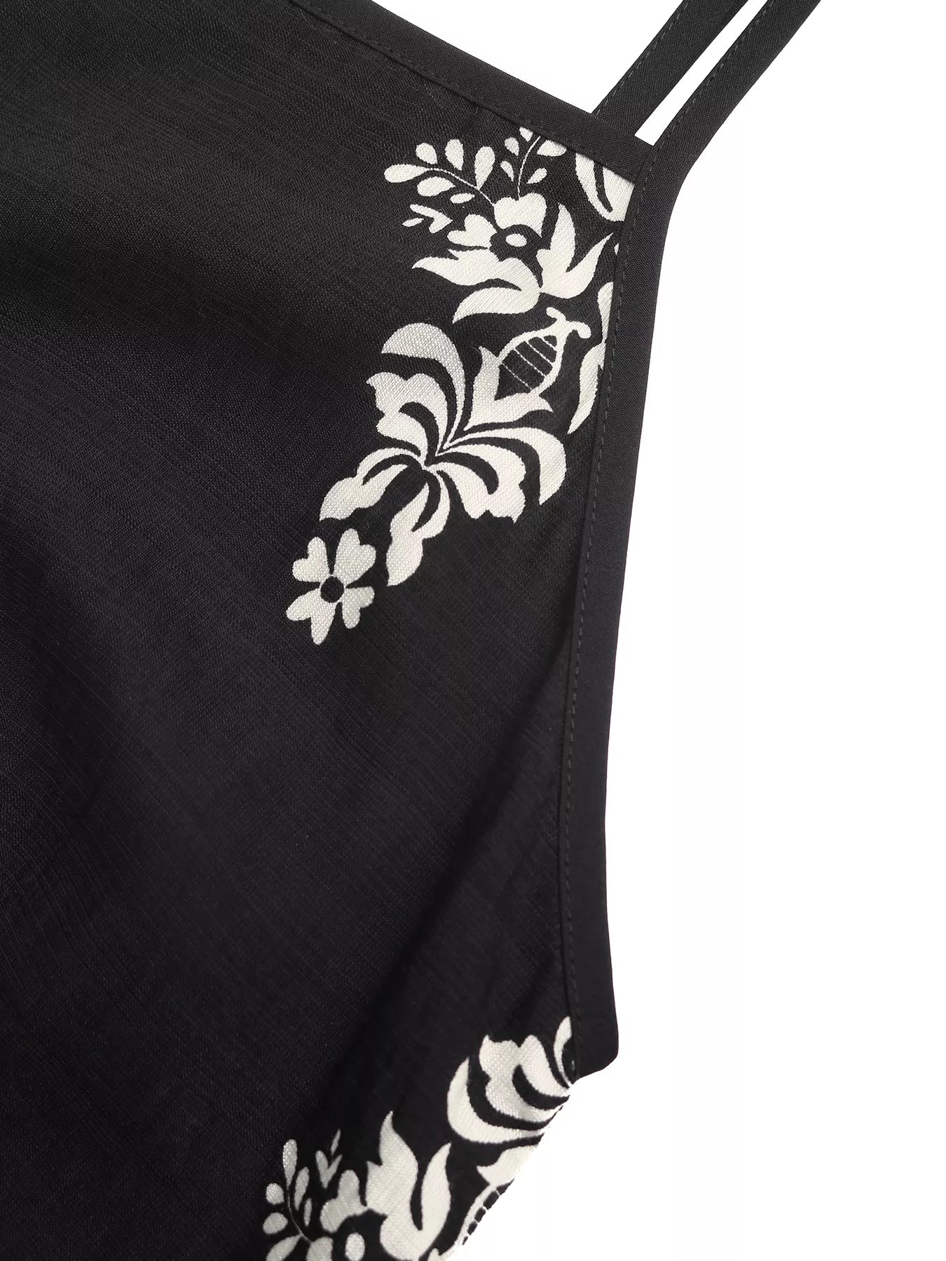 Color Block Floral Print Cami Dress