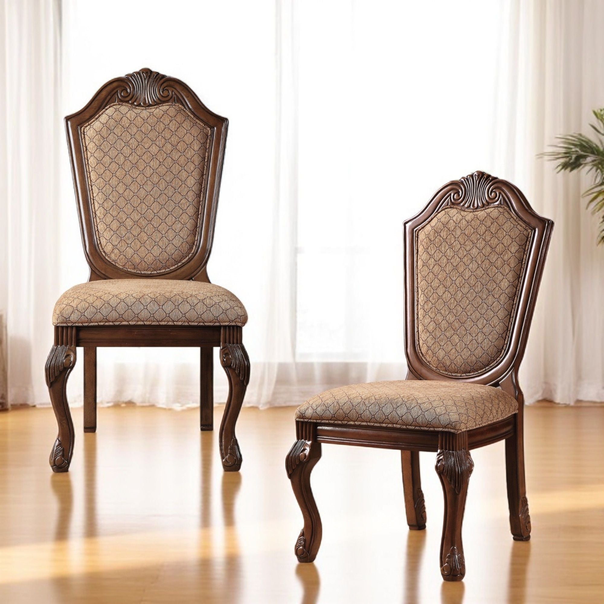 Chateau De Ville Side Chair (Set of 2) - Brown / Cherry