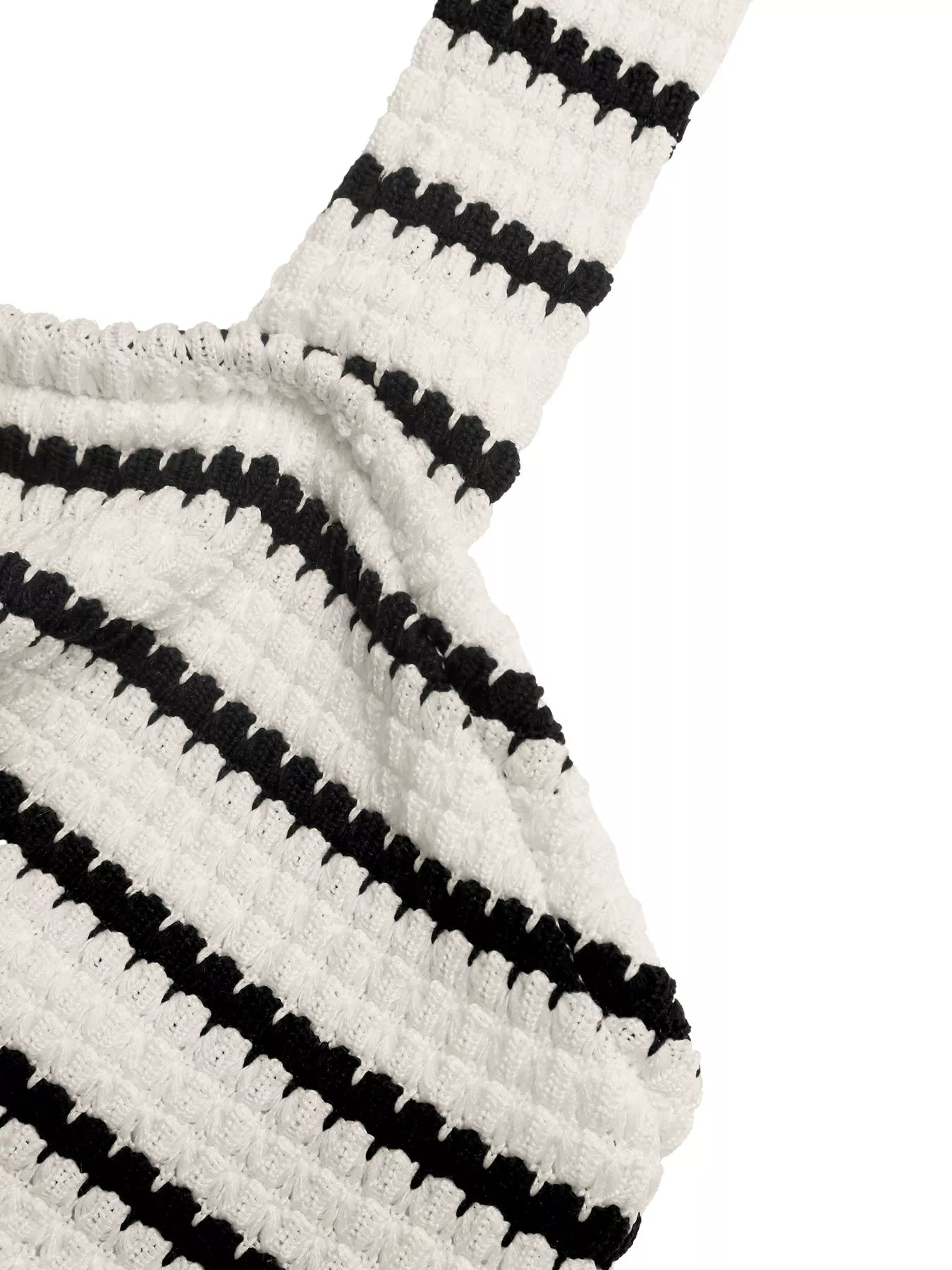 Striped Halter Neck Knit Mini Dress