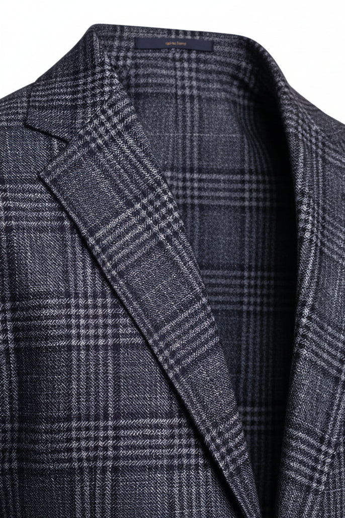 Sartorio Checked Wool-Silk-Cashmere Sport Jacket