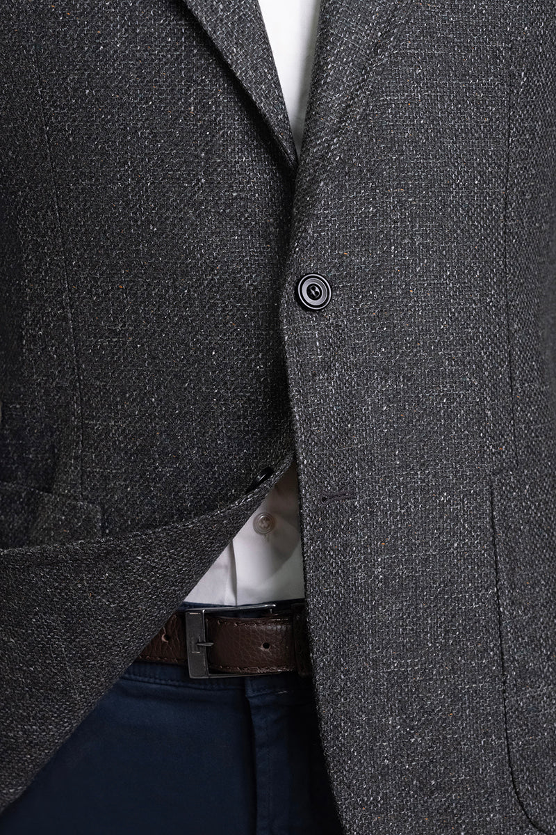 Sartorio Woven Virgin Wool-Silk-Linen Sport Jacket