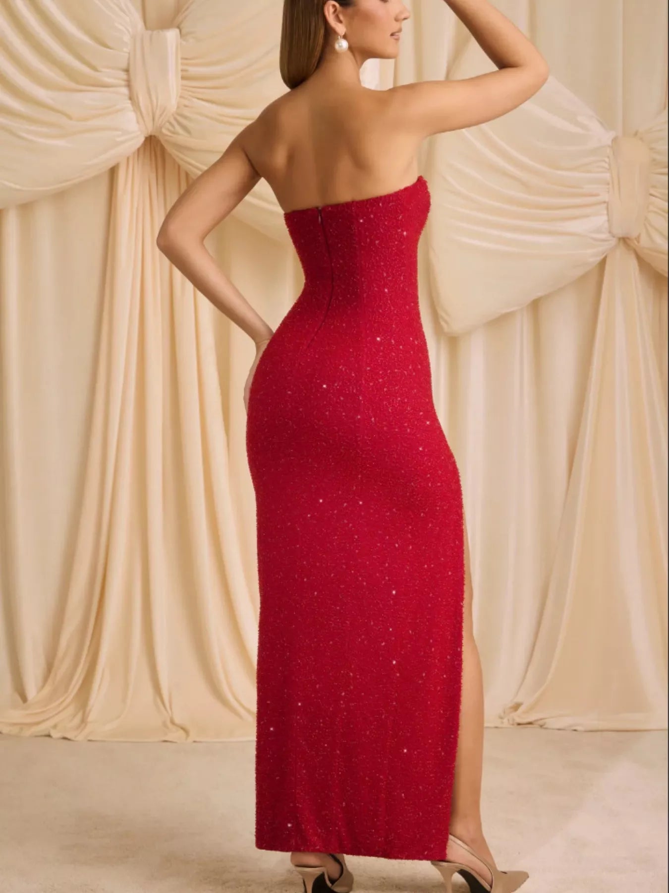 Split Tube Maxi Dress