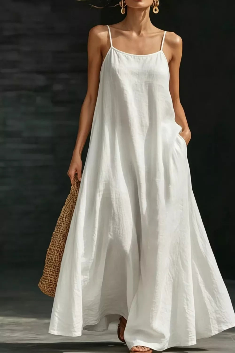 Sleeveless Loose Fit Maxi Dress