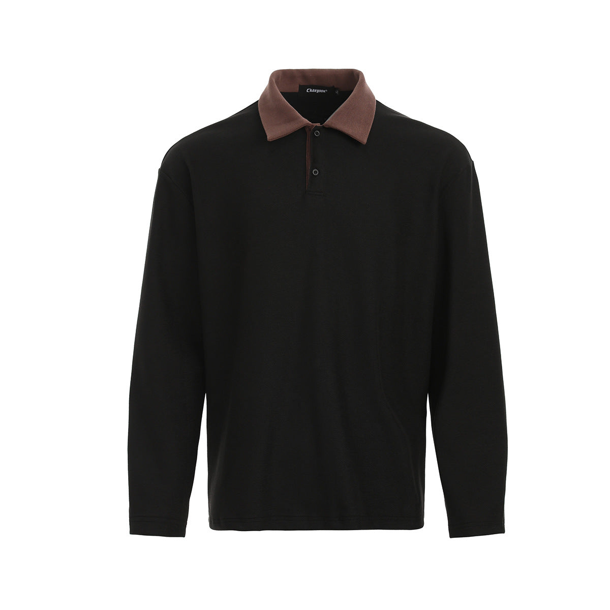 Retro minimalist base shirt polo shirt with a collared sweatshirt