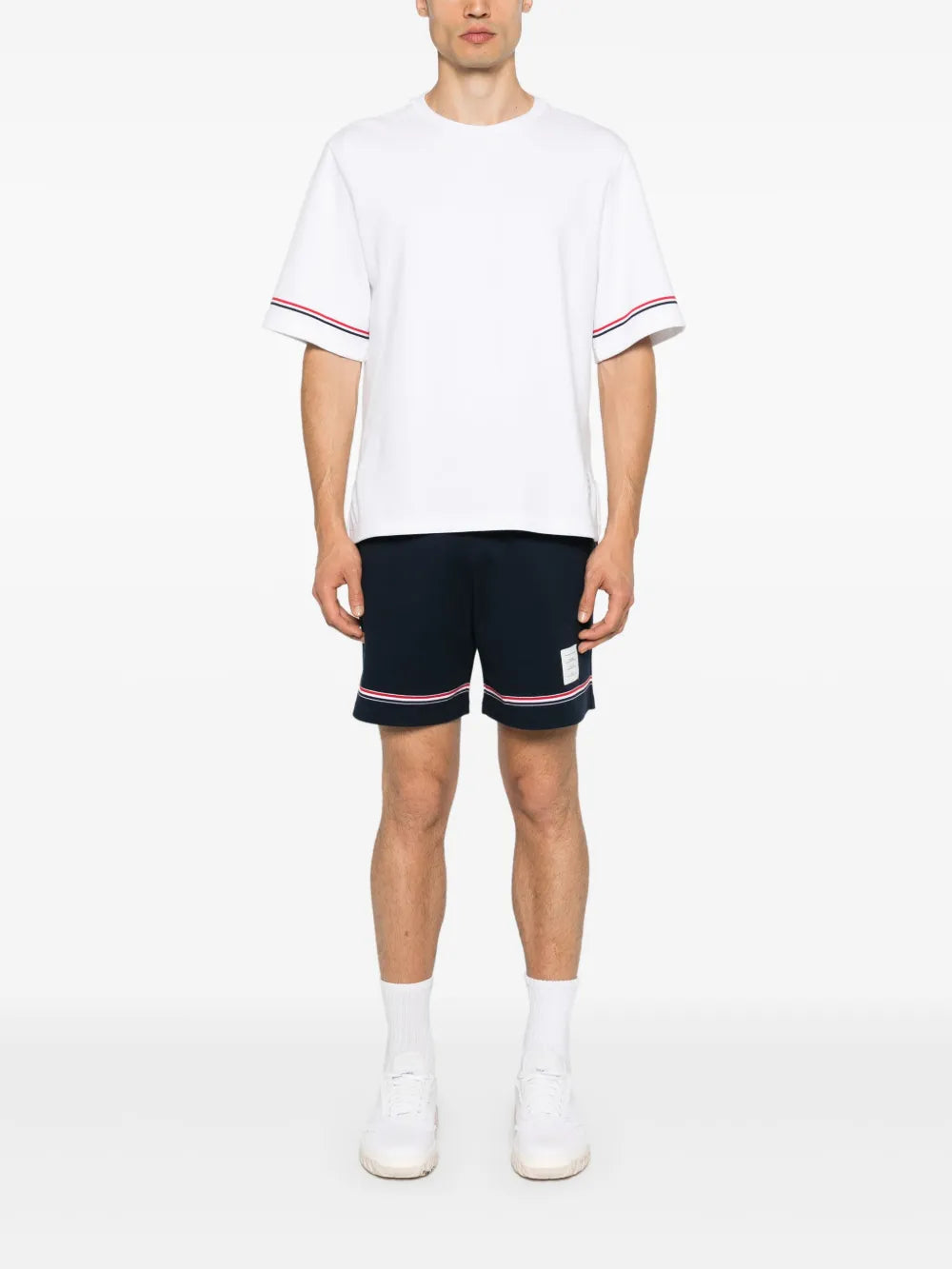 Thom Browne Men Rwb Stripe T-Shirt
