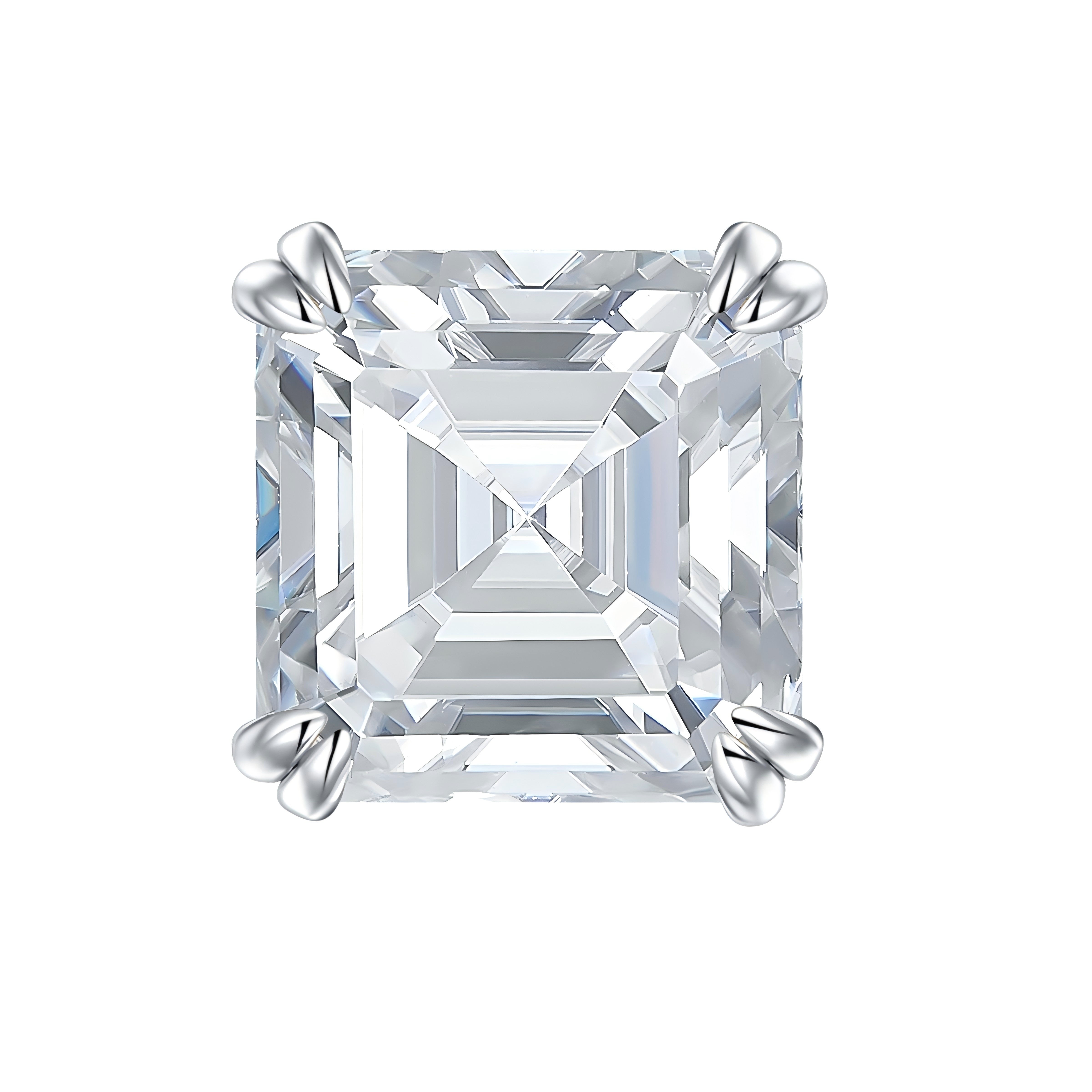 S925 Sterling Silver 6x8mm Emerald Cut Moissanite Stud Earrings Octagon Solitaire With GRA Certificate Platinum Plated Jewelry Gift Box Set For Women & Men