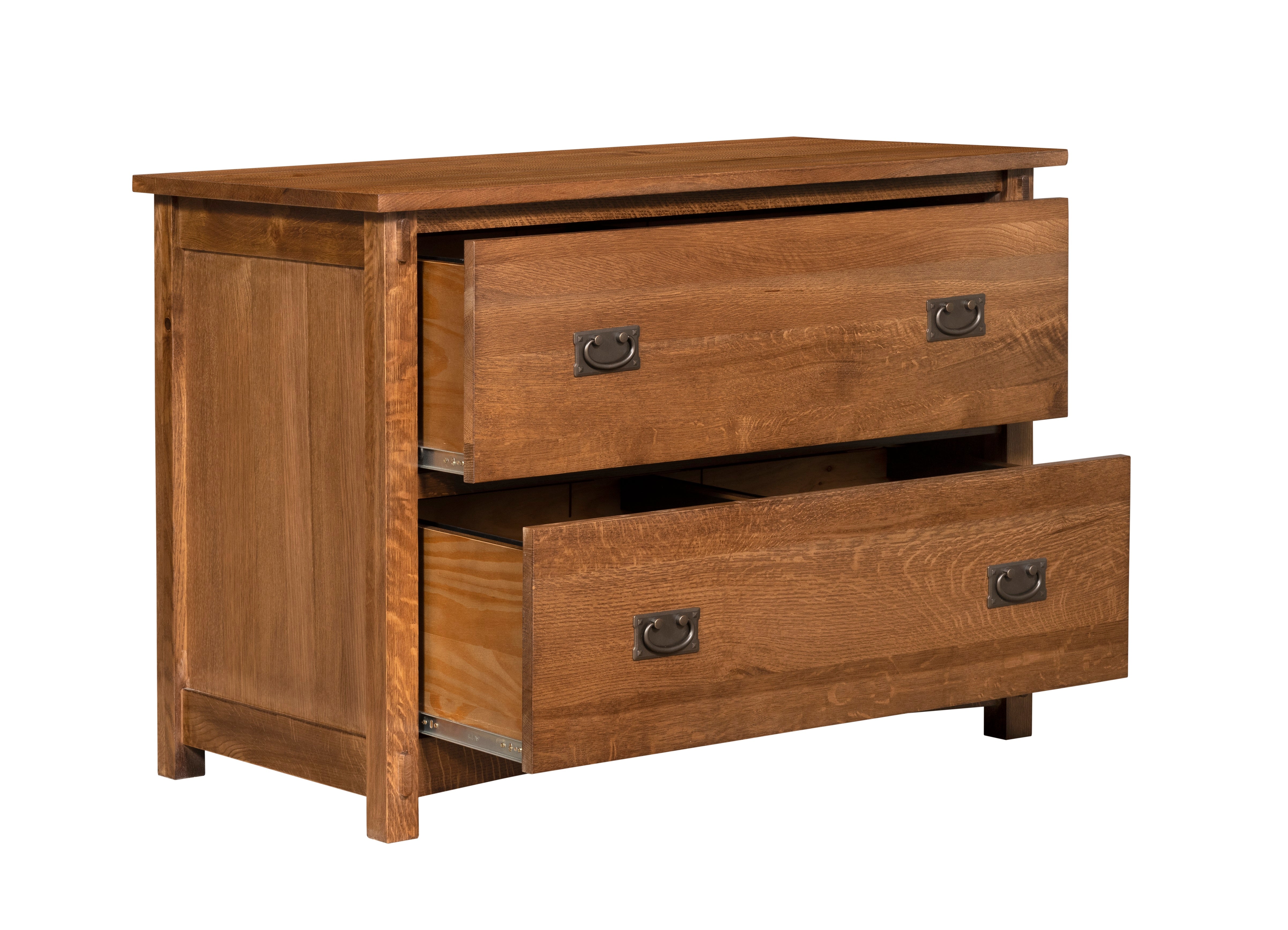 Mission Oak 2-Drawer Lateral File Cabinet – Walnut Stain | In Stock & Ready to Ship