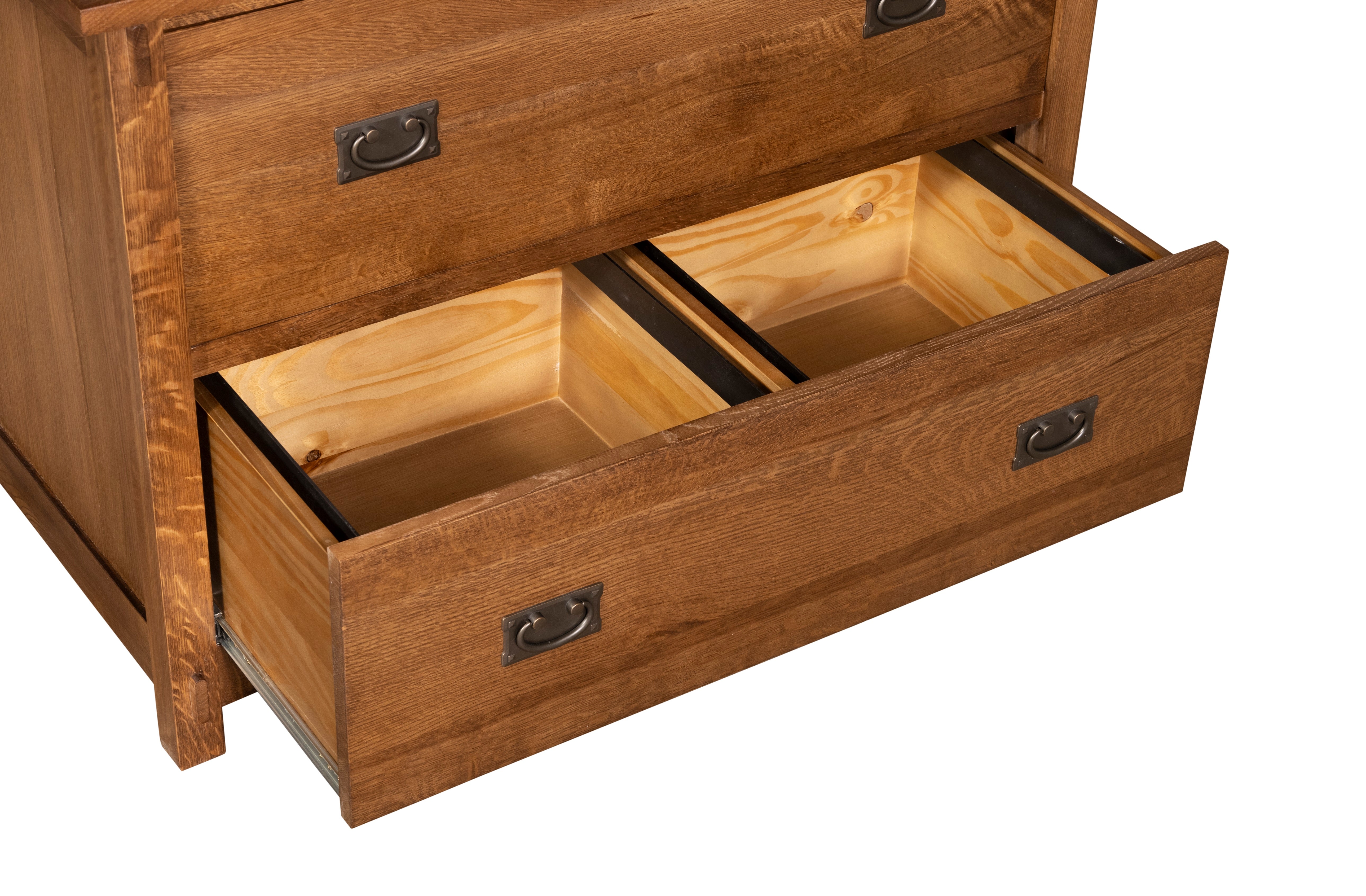 Mission Oak 2-Drawer Lateral File Cabinet – Walnut Stain | In Stock & Ready to Ship