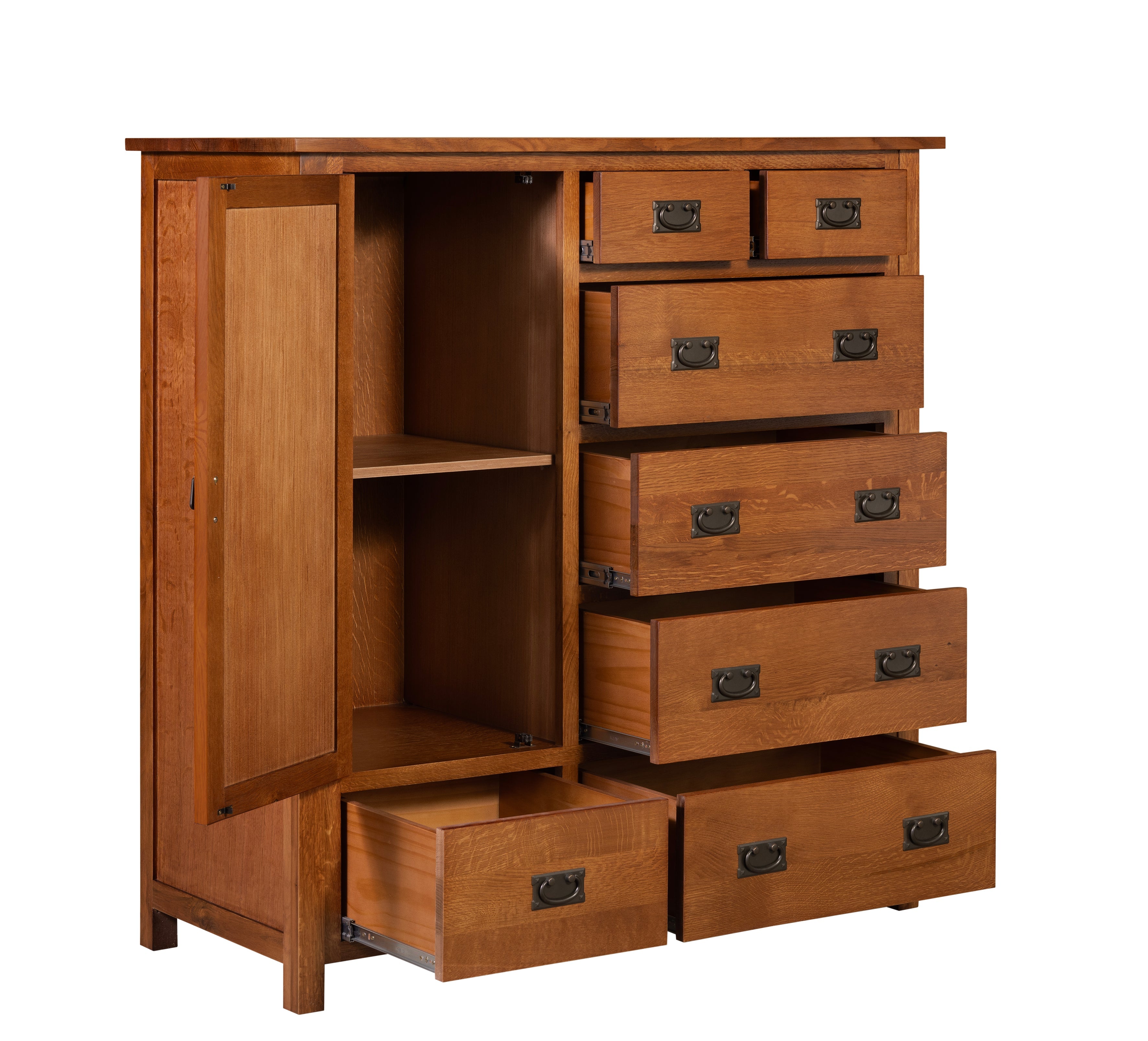 Mission Style Solid Oak Chest of Drawers - Michael's Cherry (MC-A)