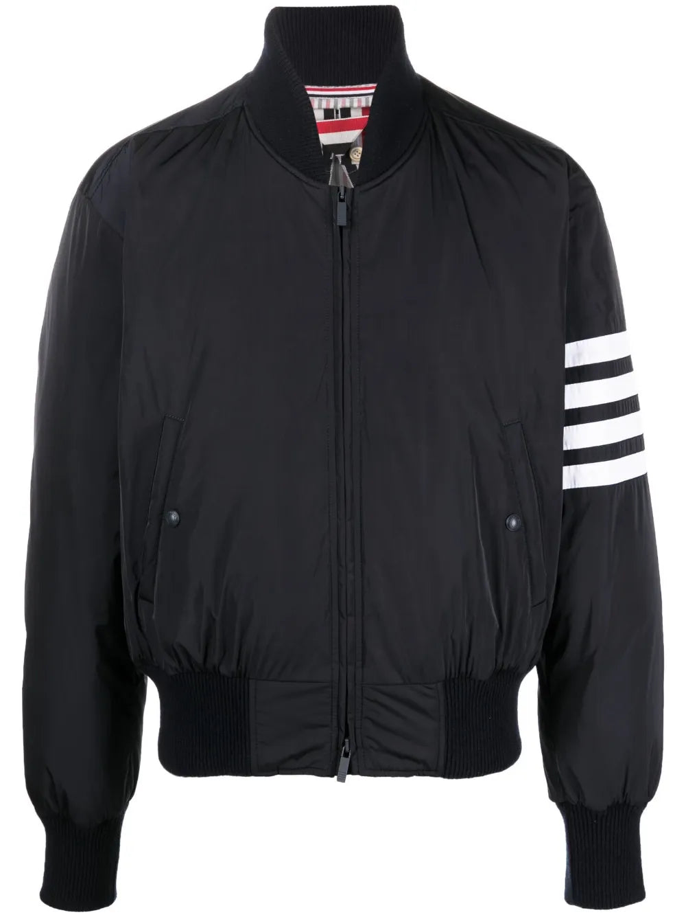Thom Browne Men Bomber Jacket With 4-Stripe Detail