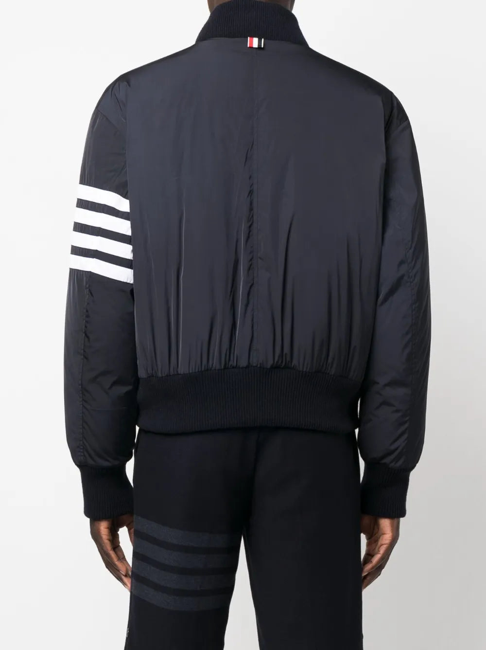 Thom Browne Men Bomber Jacket With 4-Stripe Detail