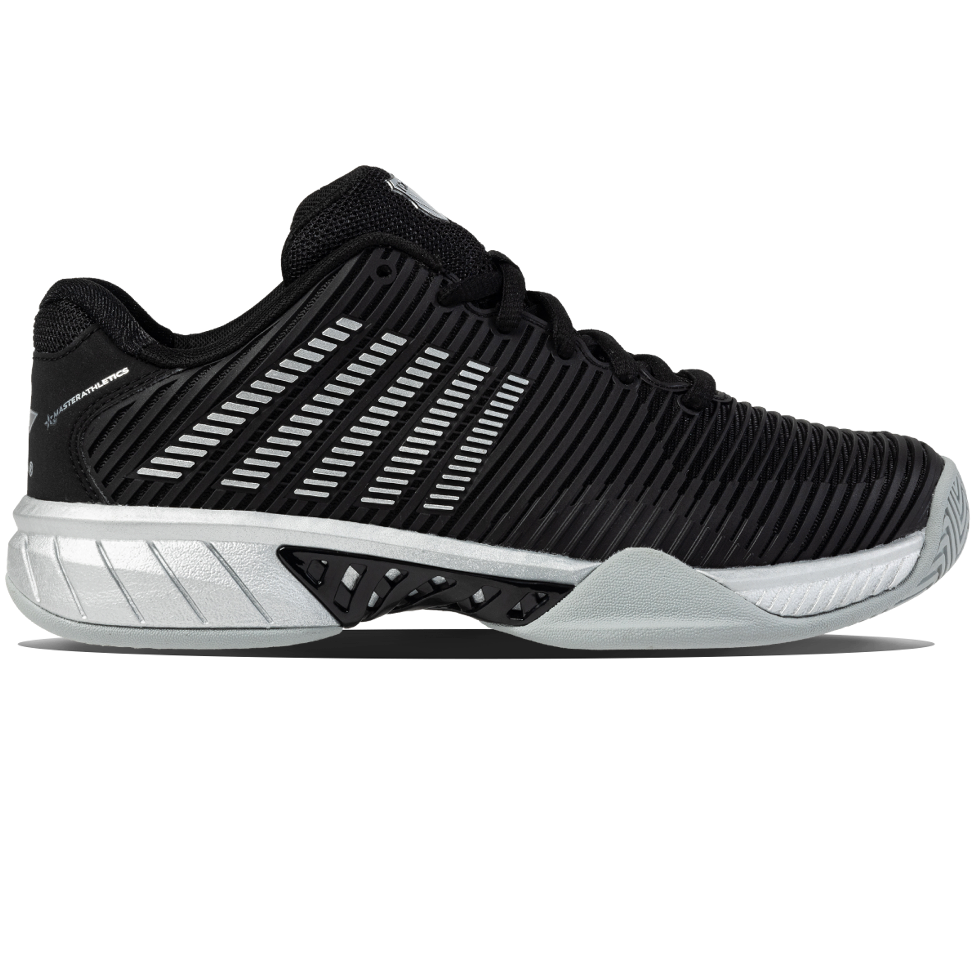 K-Swiss/Master Athletics Women's Hypercourt Express 2 Tennis Shoe (Black/Silver)