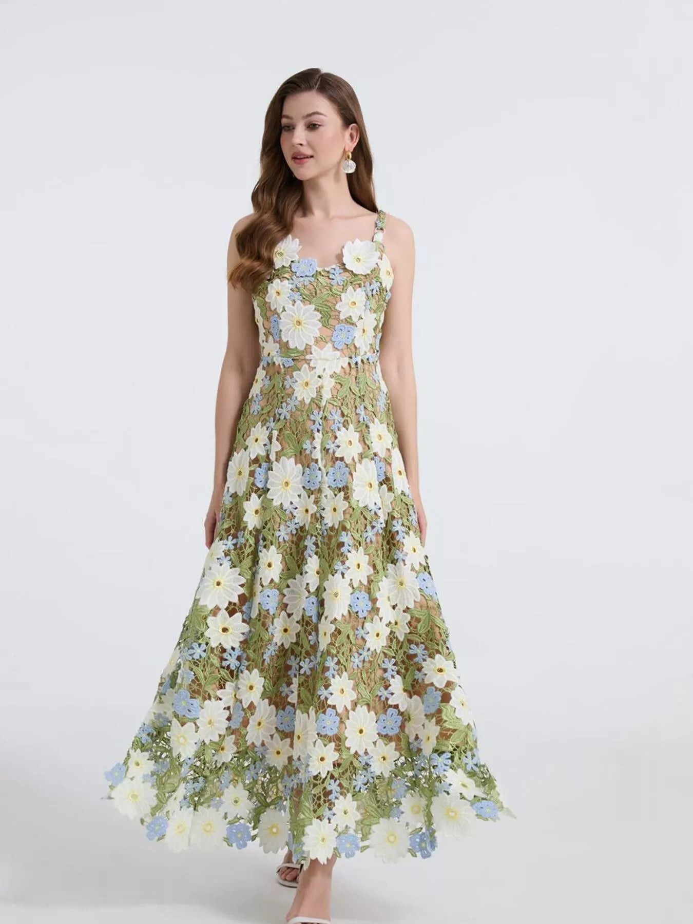 Floral Embroidered Maxi Dress