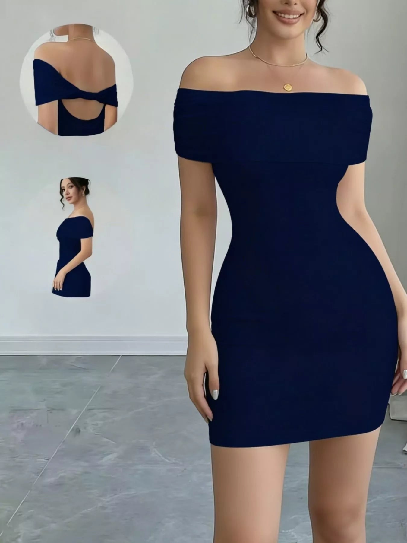 Off-Shoulder Bodycon Mini Dress