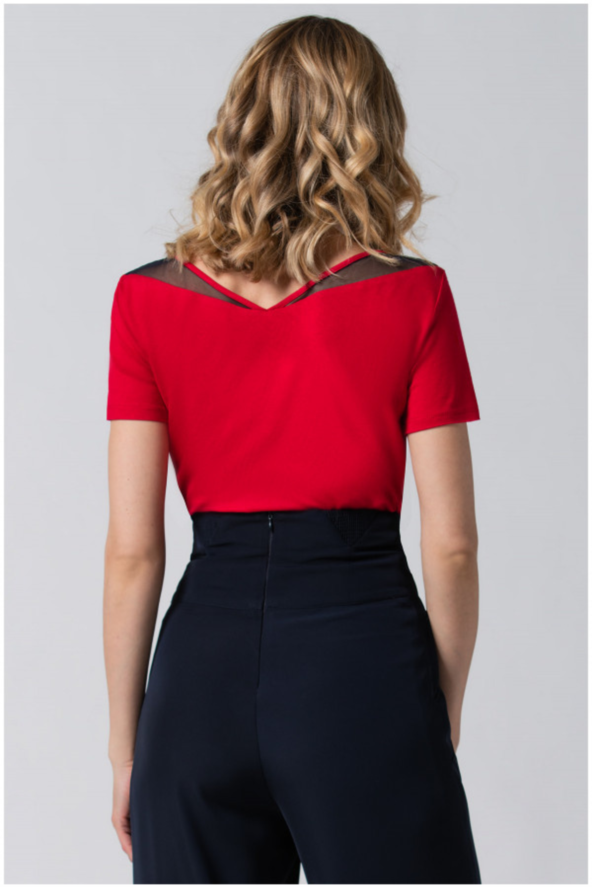 Lola Business Blouse in Red | Deep-Saturation True Red Tailored Business Blouse for Executive Authority | Luna Fashion House