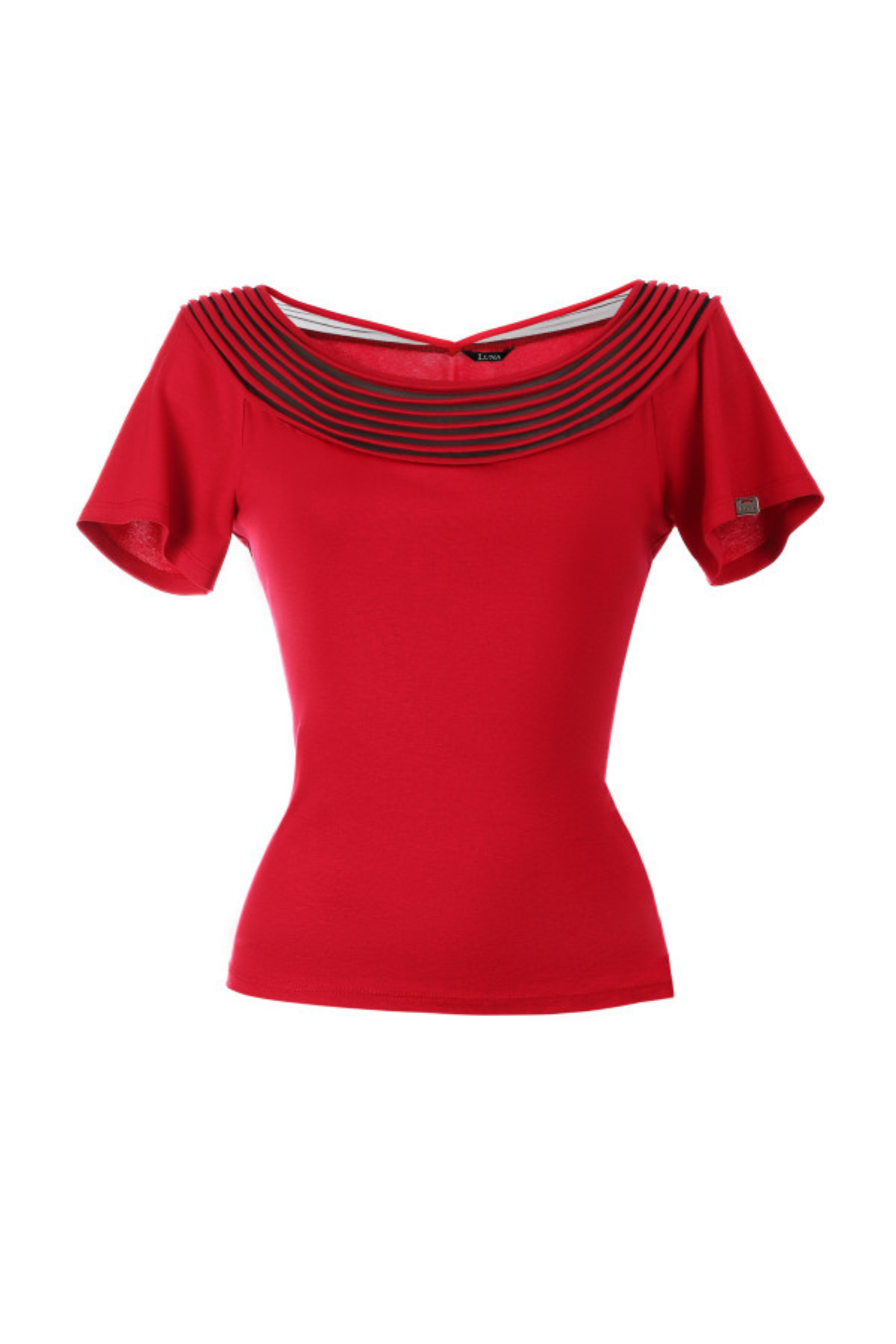 Lola Business Blouse in Red | Deep-Saturation True Red Tailored Business Blouse for Executive Authority | Luna Fashion House