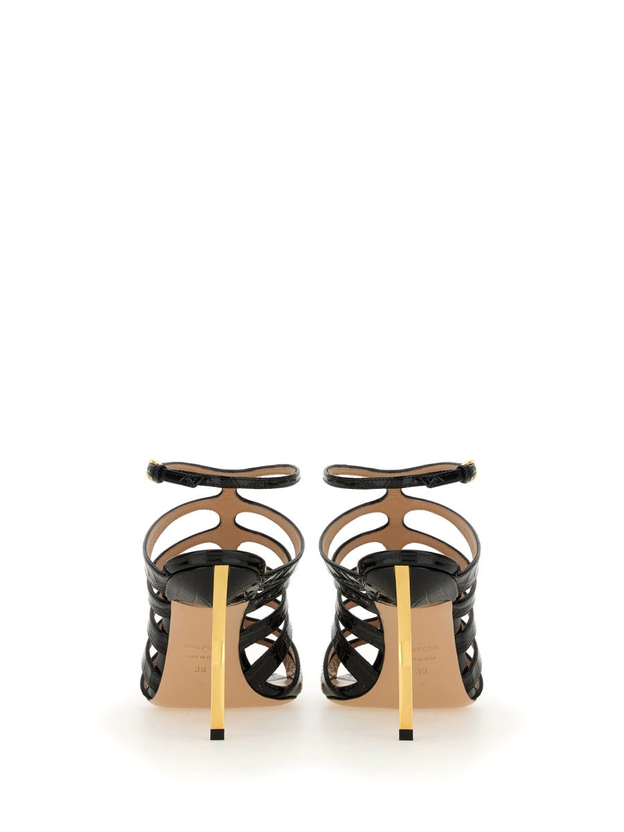 Tom Ford Women Leather Sandal