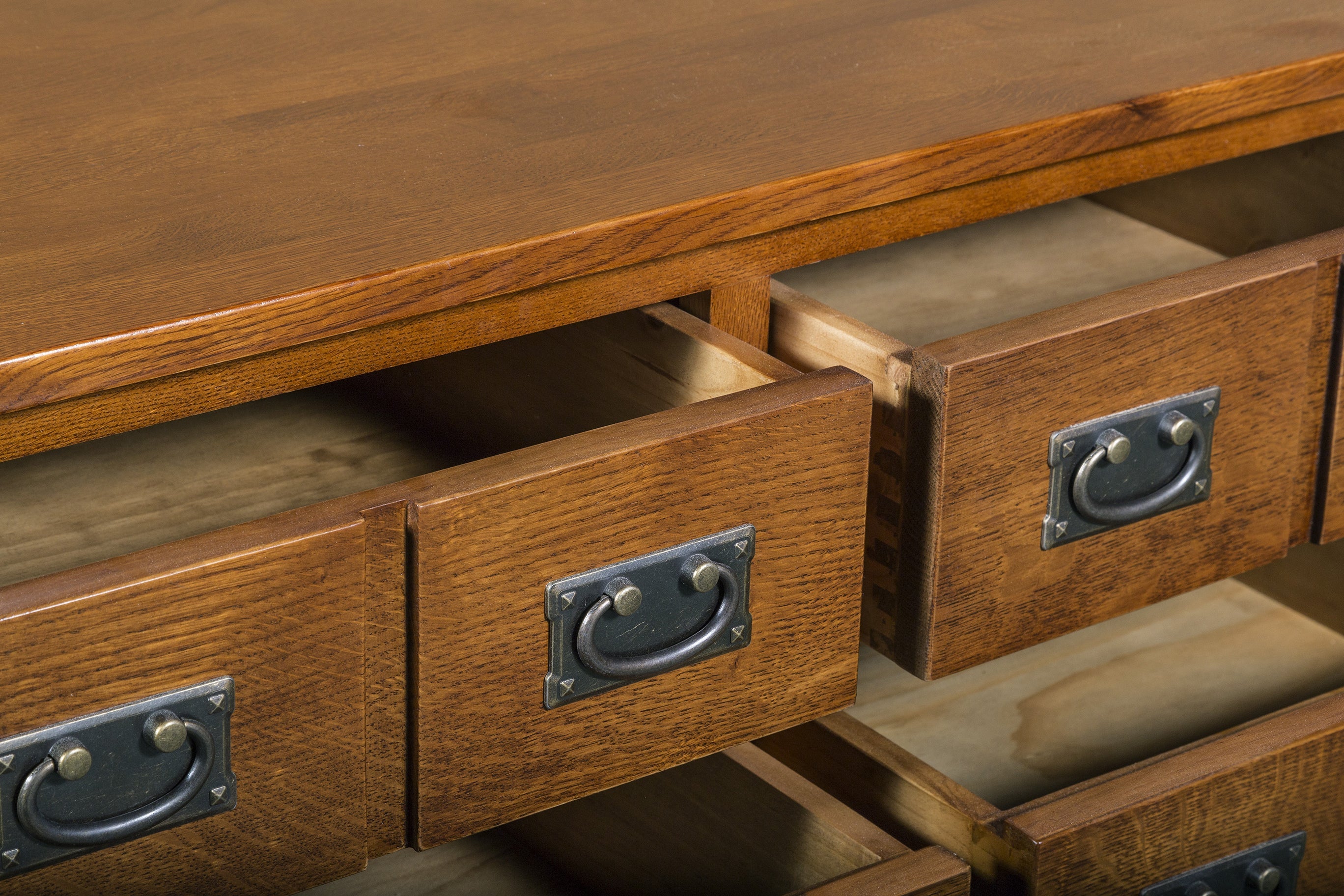 Mission 8 Drawer Coffee Table