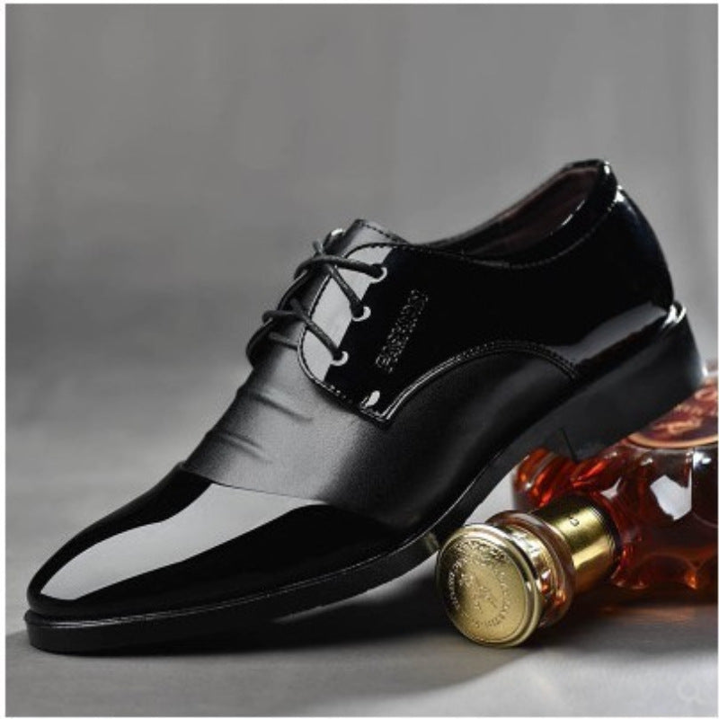Men's Business Leather Shoes British Style Black