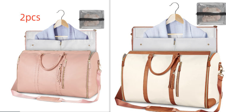 Women's Large Capacity Travel Duffle and Garment Bag Handbag