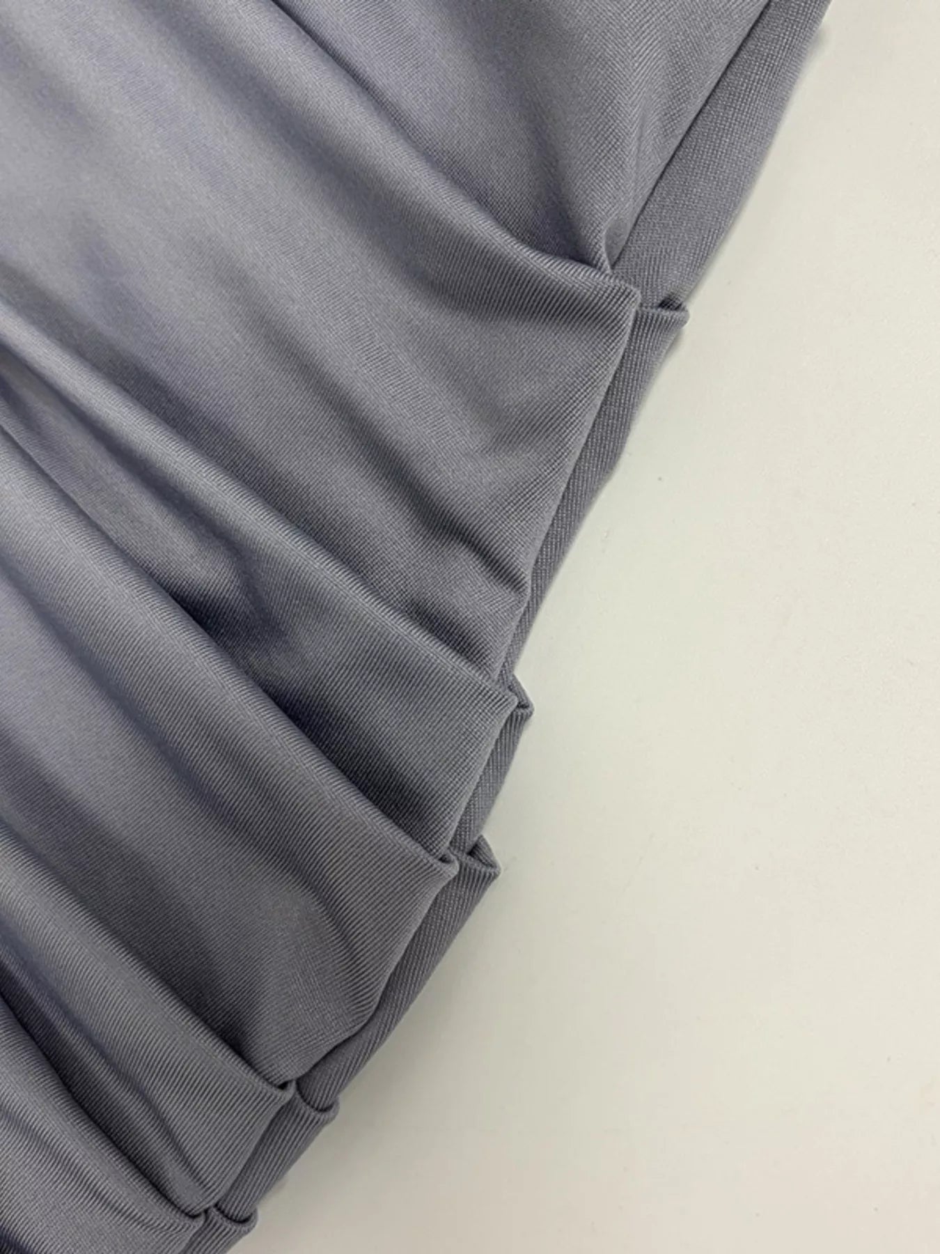 Mock Neck Ruched Bodycon Mini Dress